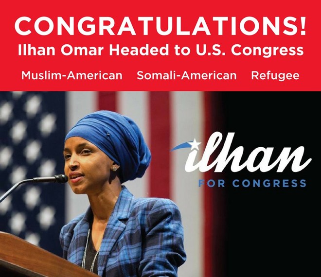 Image result for congratulations to Ilhan Omar